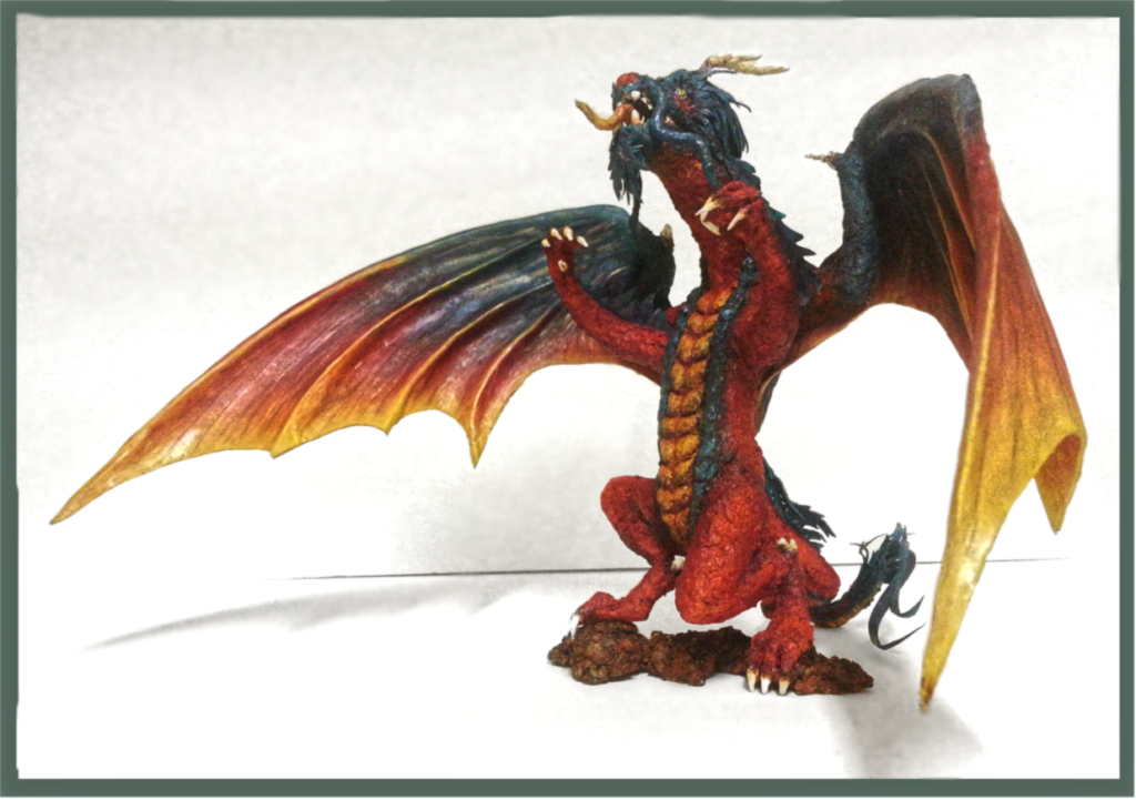 Custom Leather Dragon about 15 inches across.