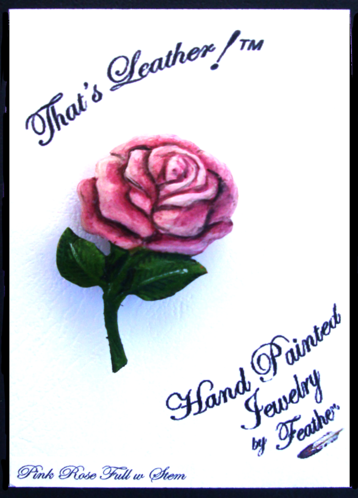 Hand Tooled Rose Pin